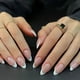thumbnail image 1 of White French Tip Press On Nails-Short Oval Acrílico Brillante Uñas Falsas-Pink Full Cover Stick On para Mujeres Chicas-24Pcs, 1 of 4
