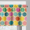 thumbnail image 3 of Ambesonne Abstract Valance Pack of 2, Rhythmic Colorful Circles, 54"X12", Pale Teal Pink, 3 of 5