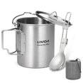 thumbnail image 1 of Vaso de Camping Lixada 750 ml Acero Inoxidable con Cuchara Plegable, 1 of 8