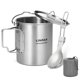 thumbnail image 1 of Vaso de Camping Lixada 750 ml Acero Inoxidable con Cuchara Plegable, 1 of 8