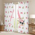 thumbnail image 2 of Homewish Letter A Monogrammed Curtains Pack of 2 (42x84 Each),Girls Kawaii Bowtie Curtains Blackout,Pink White Bedroom Curtains For Princess Kids,Microfiber Room Decorative, 2 of 6