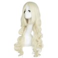 thumbnail image 4 of Peluca de pelo largo y rizado para Cosplay, pelo rubio claro, gris, Rubio, corto, blanco, 32 "/80cm, 4 of 4