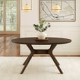 thumbnail image 2 of Plank+Beam 62" Verso Oval Dining Table for 4, Solid Wood Kitchen Table for Dinner Room, Walnut, 2 of 6