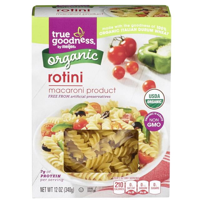 True Goodness 377132 12 oz Organic Rotini Pasta Pack of 12
