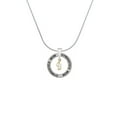thumbnail image 2 of Delight Jewelry Goldtone Mini Clef with Crystal Gymnastics Mom Ring Charm Necklace, 18", 2 of 4