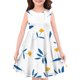thumbnail image 3 of Girls 2025 Summer Dresses Sleeveless Floral Dress Summer Casual A-Line Sundress with Flowers ,Sie:120, 3 of 4