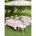 thumbnail image 3 of Outdoor Tablecloth with Umbrella Hole and Zipper, Pink Tulip Spring Floral Rectangle Table Cloth 52x70 Inch Waterproof Tablecloth, Romantic Flowers Modern Art Pink Plaid Picnic Table Cover for Patio, 3 of 7