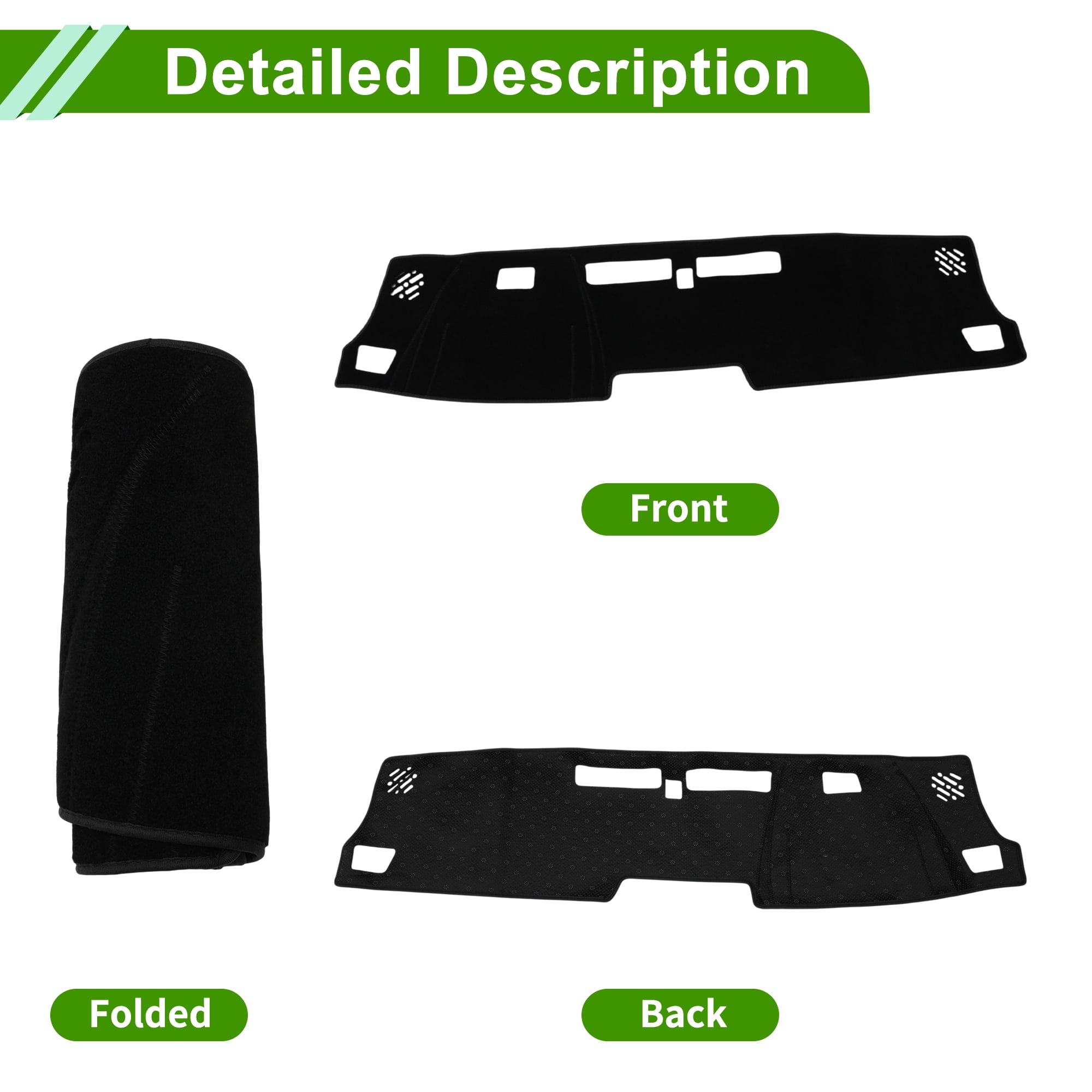 Unique Bargains Dashboard Cover for GMC Canyon and Chevylot Colorado 2023-2026 Black