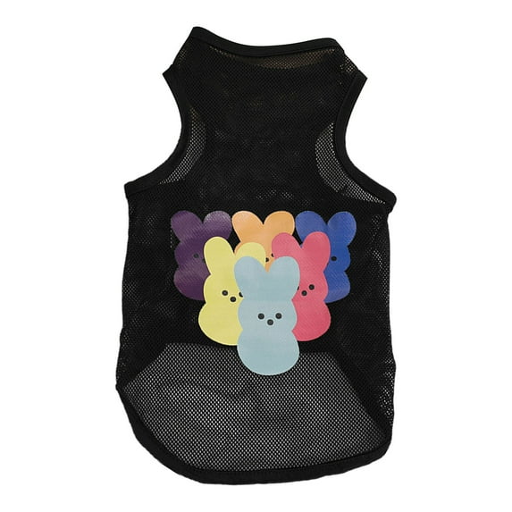 Summer Dog Shirt - Round Neck Cartoon Pattern - Breathable Thin Mesh Pullover - Casual Wear Sleeveless - Pet Printed T-shirt - Cat Small Dog Vest - Puppy Costume