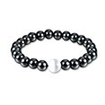 thumbnail image 1 of Pulsera de hematita de terapia magnética, brazalete para perder peso, joyería con decoración de perlas artificiales, 1 of 1