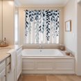 thumbnail image 3 of Navy Blue Ombre Botanical Kitchen Curtains 63 Inch Length, Watercolor Pastoral Leaf Rustic Grommet Top Bedroom Living Room Curtains, Light Filtering Cafe Curtain Drapes 2 Panels Set 84''x63'', 3 of 9