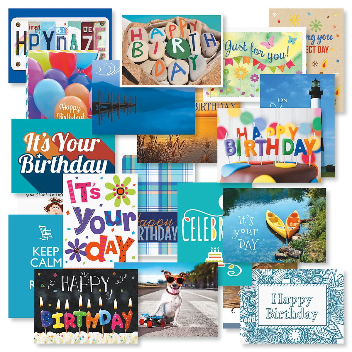 Current Mega Birthday Greeting Cards, with Envelopes 5' x 7' (40 Count)