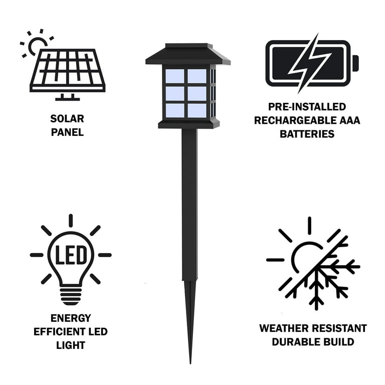 Outdoor Lantern Solar Landscaping Lights - Set of 6 by Pure Garden Outdoor Lantern Solar Landscaping Lights - Set of 6 by Pure Garden