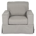 thumbnail image 3 of Sunset Trading Americana Fabric Slipcover Set for Arm Chair & Ottoman in Gray, 3 of 7