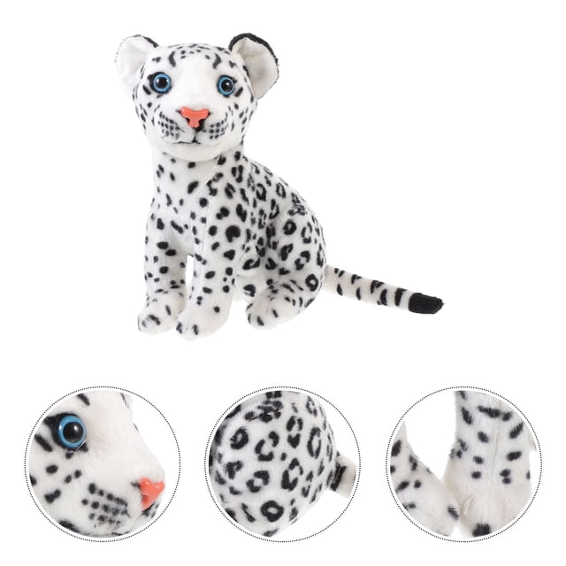 OUNONA 1Pack Snow Leopard Stuffed Animal Doll Plush Material Assorted Color 7.86X6.29X4.72in