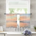 thumbnail image 2 of Pink Coastal Sheer Curtains 54 Inches Length 2 Panels Set, Window Sheer Curtains for Living Room/Bedroom, Summer Beach Ocean Sky Sea Nautical Light Filtering Rod Pocket Curtain 52'' x 54'' x 2, 2 of 7