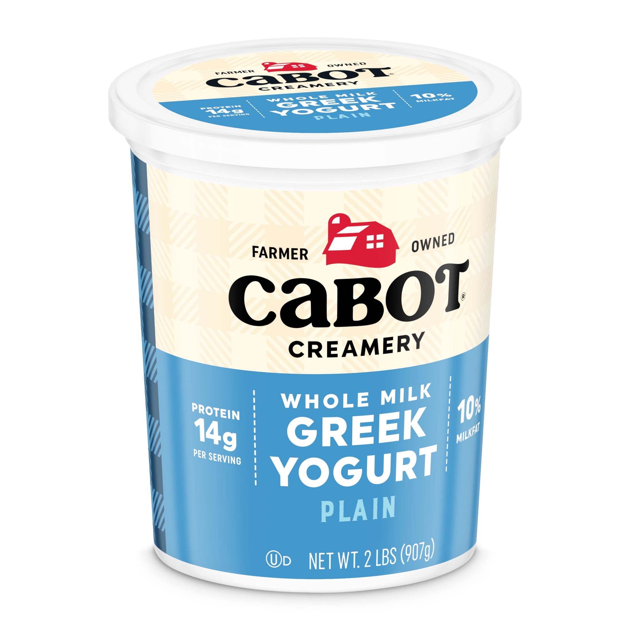 Cabot Creamery Cabot Whole Milk Plain Greek Yogurt 2 lb (Refrigerated  Tub)