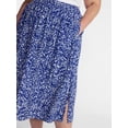 thumbnail image 4 of Terra & Sky Women’s Plus A Line Midi Skirt, Sizes 0X-5X, 4 of 5