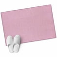 thumbnail image 2 of Pink 2x3 Door Mat Rug, Farmhouse Burlap Solid Pink Color Modern Linen Texture Non-Skid Rubber Backing Large Rectangle Rugs - Living Room Bedroom Home Office, Indoor Floor Mat Carpets Washable Rug, 2 of 9