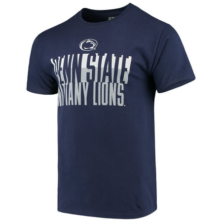 Men's Russell Navy Penn State Nittany Lions Textured Trend Crew Neck (Best Penn State Campus For Business)