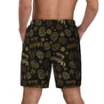 thumbnail image 2 of Lsque Mens Swim Trunks Gold Pinecone Merry Christmas Pattern - Bathing Suit Compression Liner - Beach Swim Shorts Swimwear - (S-3XL) - Stretch Quick Dry -Small, 2 of 9