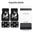 thumbnail image 5 of XMXT Waterproof Floor Mats for Cars, Rose Skull Print Car Floor Mats All Weather Universal Fit Auto Carpet Car Accessories, 4 Piece, 5 of 6