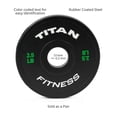 thumbnail image 3 of Titan Fitness 2.5 LB Pair Black Change Fractional Weight Plates, Rubber Coated Steel Bumper Plates, Fit Olympic Sized Barbells For Strength Training and Weightlifting, 3 of 4