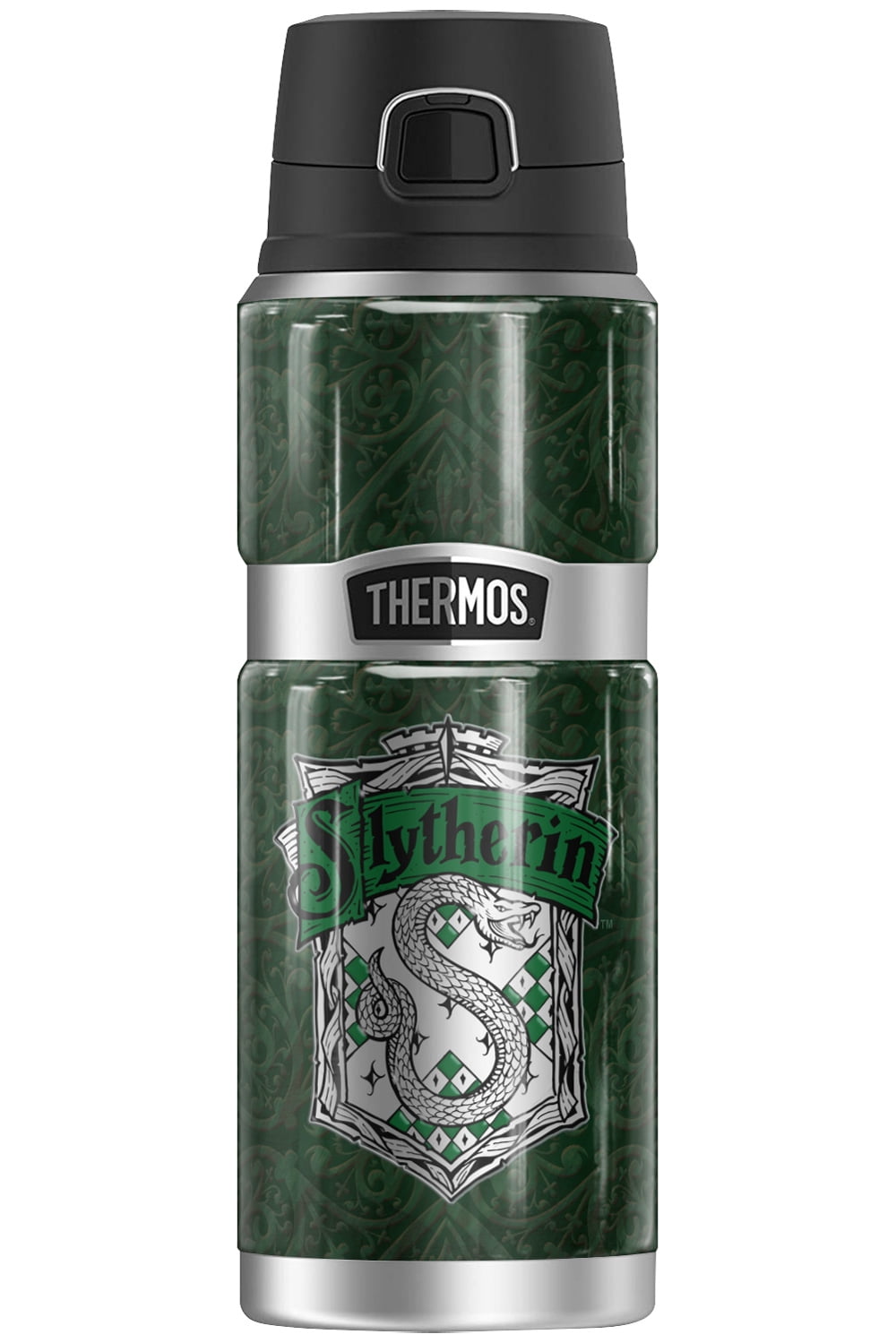 Harry Potter Slytherin House Crest THERMOS STAINLESS KING Stainless Steel Drink Bottle, Vacuum insulated & Double Wall, 24oz