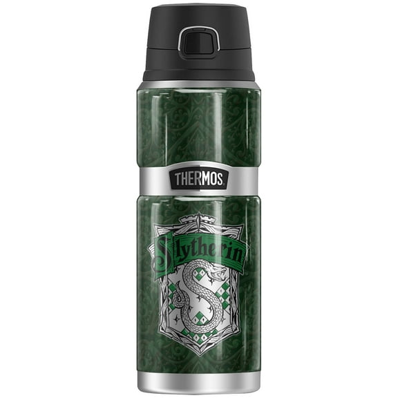 Harry Potter Slytherin House Crest THERMOS STAINLESS KING Stainless Steel Drink Bottle, Vacuum insulated & Double Wall, 24oz