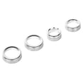 thumbnail image 4 of 4pcs 4WD/ Headlight Switch Knob Cover Trim Ring for Ford F150 2009-2014 Silver, 4 of 10
