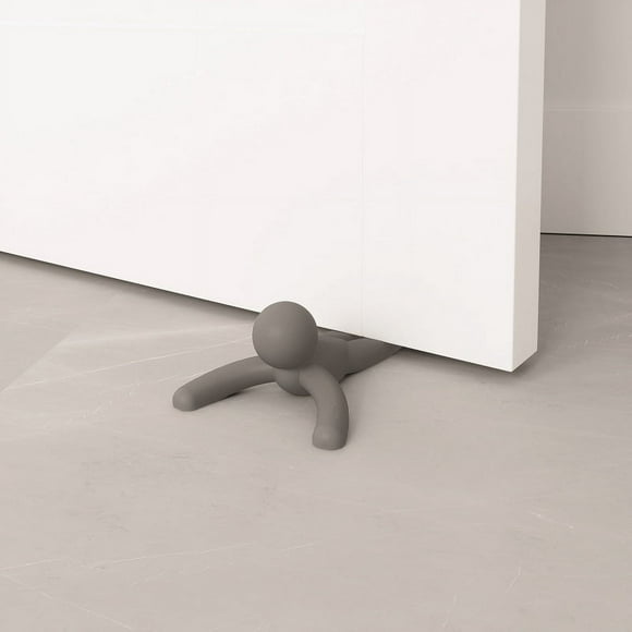 Buddy Door Stop, Heavy-Duty and Flexible, Soft-Touch Finish, Protects Your Floors, Single Pack, Charcoal