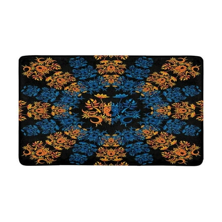 Pop Psychedelic Jungle Monster Skull Doormat Non Slip Indoor