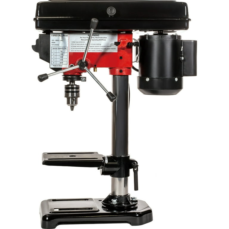 XtremepowerUS 8 Drill Press Machine 5 Speed 1 3 HP Motor Adjustable Wood Drilling Built Hard Rotary Table Walmart
