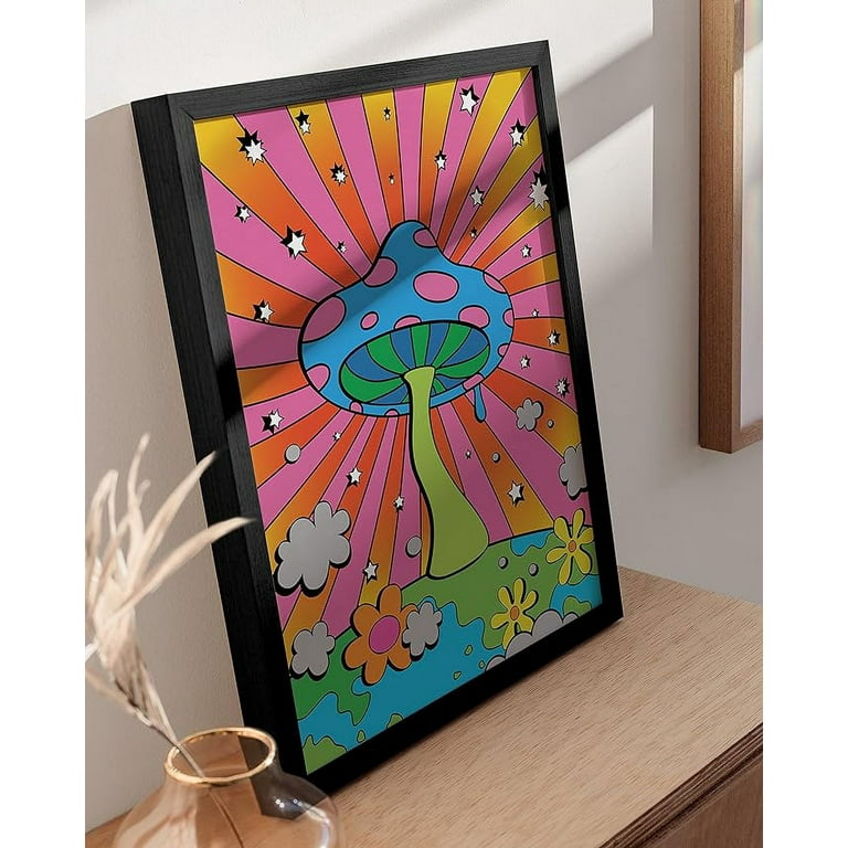 HAUS AND HUES Mushroom Poster Trippy Posters Indie Posters Posters for Room Aesthetic Trippy Hippie Posters Y2K Poster Mushroom Art Indie Pictures Wall Decor Stoner Posters UNFRAMED 12 x16 Walmart