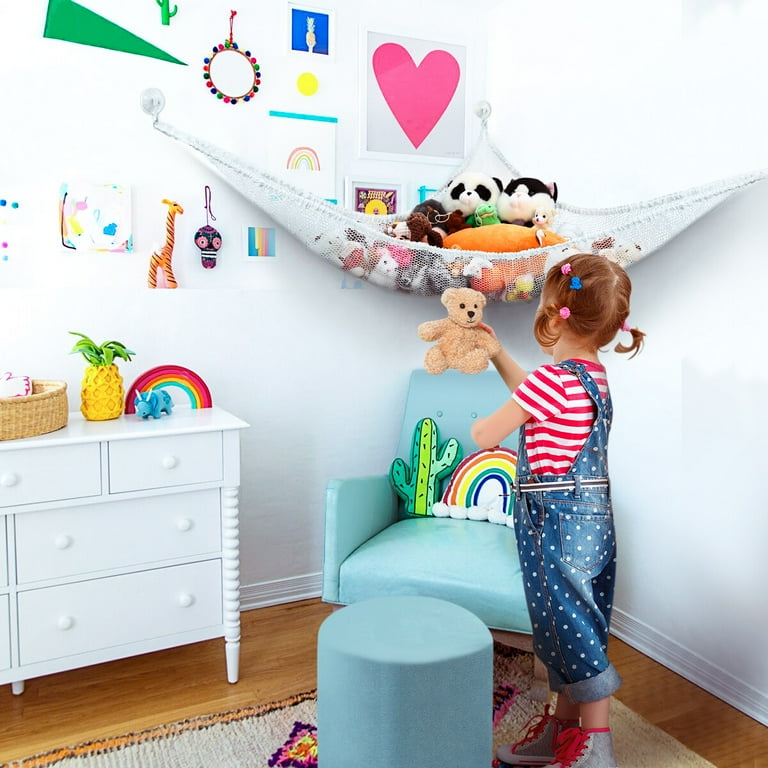 Corner mesh deals stuffed animal holder