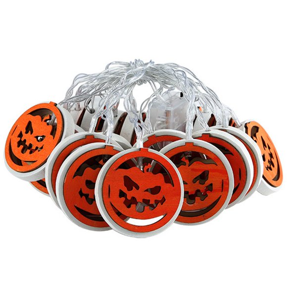 Halloween Pumpkin Light Decorative 4.9ft 10 LEDs Long Fairy Light Garland Light