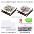 thumbnail image 3 of 2pcs DIY Diamond Painting Sticky Note Holder Kit Beautiful Floral Theme with Unique Diamond Style Essential for Craft Enthusiasts—The Perfect Gift Choice, 3 of 7