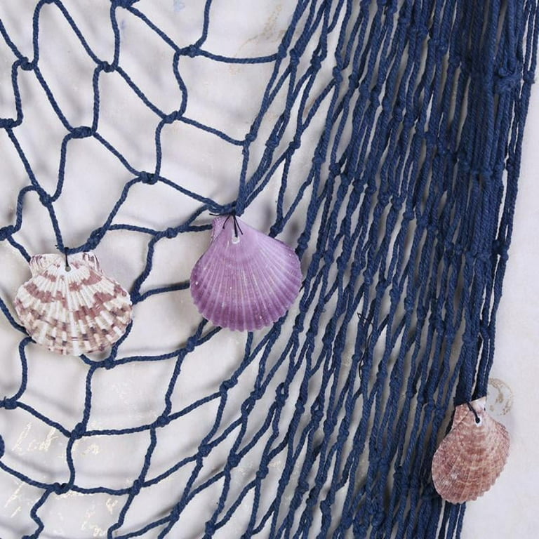 Nature Fish Net Wall Decoration(no shells), Ocean Themed Wall Hangings Fishing  Net Party Decor for Pirate Party,Wedding,Photographing Decoration 