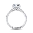 thumbnail image 3 of Spot Jewelry 1.8 Ct Round Cut Moissanite Cathedral Pave Engagement Ring with Hidden Halo - 14K White Gold Plated Wedding Jewelry - Sparkling Solitaire Diamond Ring for Engagement Day, 3 of 3