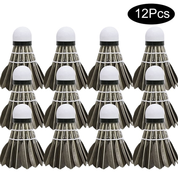 NOGIS Goose Feather Badminton Shuttlecocks 12-Pack with Great Stability and Durability for Indoor Outdoor Game Sport