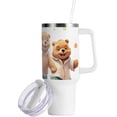 thumbnail image 2 of SKYSONIC Insulated Tumblers with Lids and Straws Handles 40oz Water Bottle Bear Cartoon Travel Mug Reusable Stainless Steel Thermos Vacuum, 2 of 7
