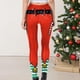thumbnail image 4 of Leggings navideños ajustados con estampado de cintura alta, pantalones de yoga de moda para mujer G, 4 of 8