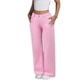 thumbnail image 1 of Pantalones vaqueros bordados con lazo for mujer Y2k, pierna recta, pantalones vaqueros de cintura alta, pantalones largos sueltos, pantalones adelgazantes, 1 of 4
