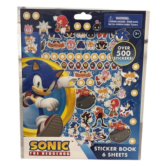 Innovative Designs - SONIC THE HEDGEHOG - STICKER BOOK (6 Sheets - Over 500 Stickers Total)