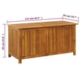 thumbnail image 2 of vidaXL Garden Storage Box 113x50x58 cm Solid Acacia Wood, 2 of 7