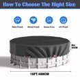 thumbnail image 4 of SHELTUSE 16 ft Round Pool Cover Oxford Round Pool Solar Cover Above Ground with Steel Rope for Above Ground Pools, Above Ground Pool Cover, Winter Pool Cover, Black, 4 of 8