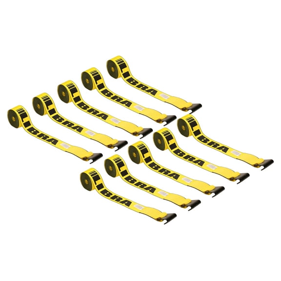(10) LIBRA 4" X 30' Winch Strap W/Flat Hooks Flatbed Truck Trailer Tie Down 5400 LB