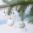 thumbnail image 4 of Christmas Tree Balls Set In 10 Christmas Colors - 100 Christmas Balls White Made Of Plastic - White- Christmas Tree Decorations & Christmas Tree Decorations, 4 of 4