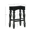 thumbnail image 7 of Powell Pennfield 23" Indoor Backless Wood Bar Stools, Set of 2, Black Sand-Through, 7 of 7