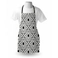 thumbnail image 4 of Monochrome Apron, Aztec Traditional Style Tribal Minimalist Pattern Geometric Modern, Unisex Kitchen Bib with Adjustable Neck for Cooking Gardening, Adult Size, Charcoal Grey and White, by Ambesonne, 4 of 4